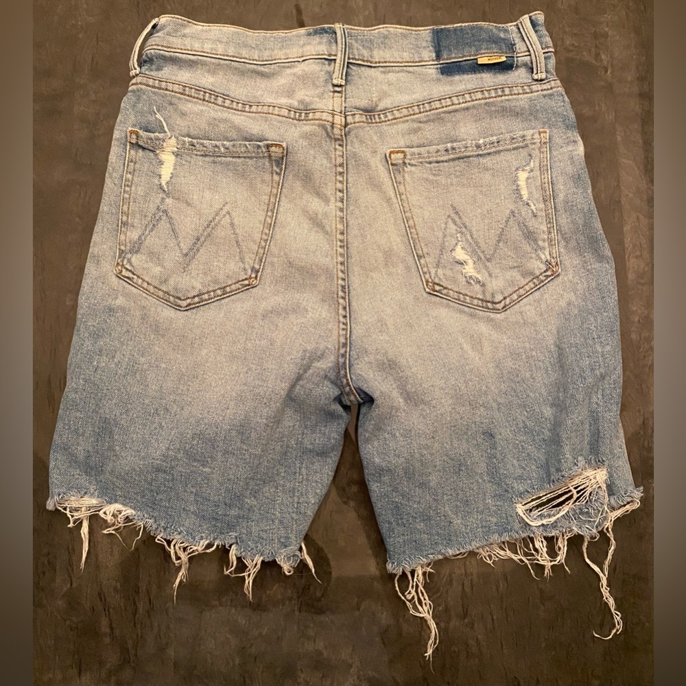 Mother Denim Shorts Women's Size 29 Blue High-Waisted Smokin Short Fray 7"